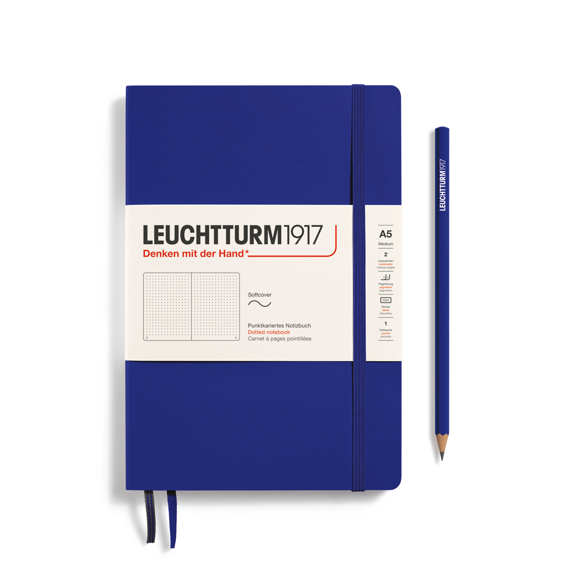 LEUCHTTURM1917 Notebook Dotted Softcover A5 Ink